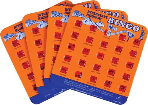 Miniatura 7 de Regal Games Juego de bingo de carreteras interestatales para viaje, cartas de bingo para vacaciones familiares, viajes en automóvil y viajes por