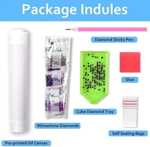 Miniatura 7 de Kits de arte de diamantes de gran pared para adultos, kit de pintura de diamante 5D para plantas, pinturas artísticas de bricolaje 5D de bricolaje