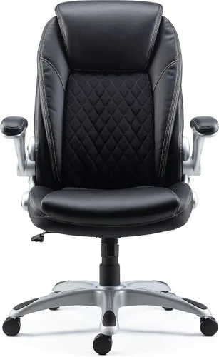 Miniatura 8 de Staples Mcallum Silla ergonómica de oficina ejecutiva y gerente, silla giratoria de escritorio con ruedas, altura ajustable, cuero regenerado