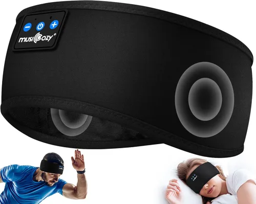 Miniatura 21 de MUSICOZY Auriculares Bluetooth 5.4 con Diadema para Deportes y Sueño, Máscara para los Ojos Inalámbrica para Dormir con Auriculares para Personas