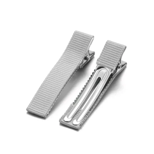 Miniatura 18 de 10 unids/lote plana de una sola punta de metal cocodrilo dientes clip de pelo pasadores color caramelo horquillas para bricolaje joyería base Negro