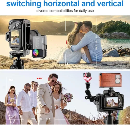 Miniatura 5 de (Real Single One) Cámara DSLR Soporte L Placa de liberación rápida Vertical Horizontal Trípode de conmutación Compatible con Canon Nikon Sony DJI
