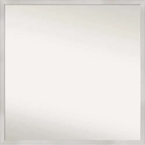 Miniatura 229 de Amanti Art Espejo de baño plateado para sobre el fregadero, 33 x 45 pulgadas, espejo de tocador rectangular blanco plateado y plateado, marco