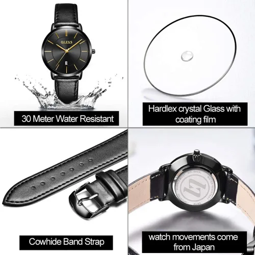 Miniatura 3 de OLEVS Reloj de pulsera para mujer, reloj de pulsera para mujer, impermeable, delgado, minimalista, casual, simple, de cuarzo, analógico