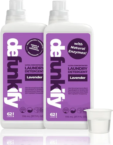 Miniatura 9 de Detergente para ropa sucia de 124 cargas. Aceite esencial de aire fresco fresco líquido detergente para ropa para pieles sensibles. Suministro