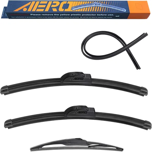 Miniatura 10 de AERO Voyager Limpiaparabrisas prémium de 13 + 13 pulgadas, repuesto para Jeep Wrangler TJ 2006-1996 y más, alta calidad para todas las estaciones