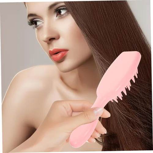 Miniatura 6 de Mikinona Cepillo de champú de mango largo, depurador de cuero cabelludo para cabello largo, masajeador de cabello, peine para caspa