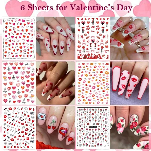Miniatura 5 de winthrop 12 hojas de calcomanías de Pascua para uñas, tiras completas de esmalte de uñas, calcomanías autoadhesivas para arte de uñas, lindos huevos