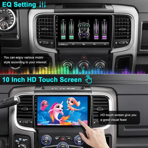Miniatura 7 de Radio de coche 4G+64G de 8 núcleos para Dodge 2013-2018 RAM 1500/2500/3500 (CA manual y automática), pantalla táctil IPS de 9 pulgadas estéreo