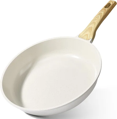 Miniatura 11 de GiPP Sartén antiadherente de cerámica - sartén de 10 pulgadas saludable, antiadherente, no tóxica, compatible con inducción, sartén de tortilla, Gris