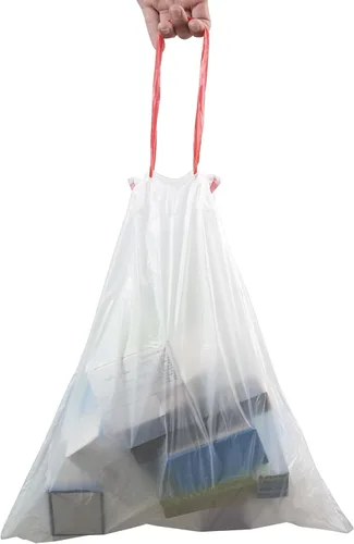 Miniatura 6 de Bolsas de basura blancas con cordón de 2.5 galones, 2 rollos/120
