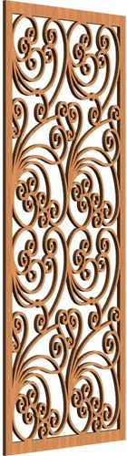 Miniatura 198 de 9 3/8"W x 24 3/8"H x 1/4"T Marilla Decorativos Paneles de Pared de Madera Calado, Abedul