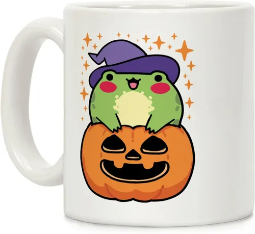 Miniatura 166 de LookHUMAN Taza de Café de Halloween – Halloween Is Meowgical Tazas, Taza de Café Espeluznante Idea de Regalos de Taza, 15 Onzas 10-Blanco