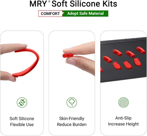 Miniatura 4 de Mryok Kits de boquillas de repuesto para Oakley Flak 2.0 OO9295 / 2.0 XL OO9188 - Opciones Rojo