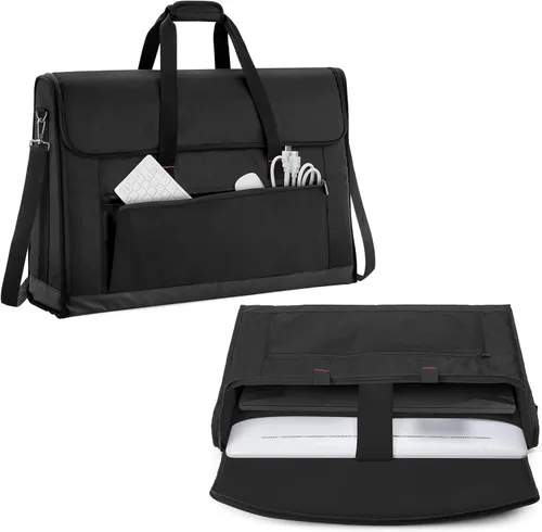 Trunab Estuche de transporte para monitor de 24 a 27 pulgadas, bolsa de viaje acolchada con capacidad para hasta 2 pantallas LCD/televisores, no