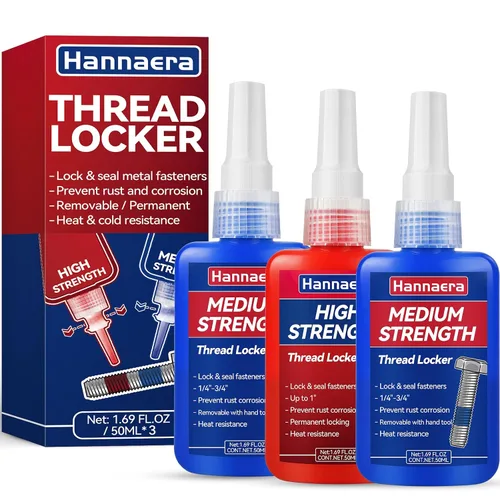 Miniatura 7 de Fijador de Roscas Azul y Rojo, Bloqueador de Roscas Removible y Permanente, Fijador de Roscas para Tuercas, Pernos, Sujetadores y Metales, Contra