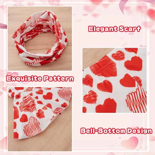 Miniatura 3 de XIFAMNIY Conjunto de 3 piezas de pantalones para niñas pequeñas del Día de San Patricio