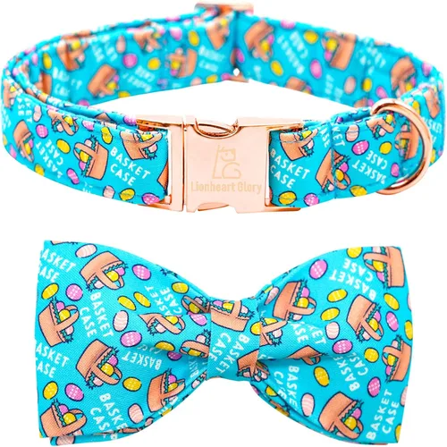Miniatura 20 de Lionheart glory Collar de lazo para perro para el día de San Valentín, collar de perro para perros grandes, collares de perro con corazones con A