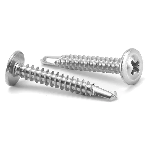 Miniatura 21 de Tornillos de chapa metálica #8 de 1-1/2 pulgadas, 100 tornillos de acero inoxidable 410 tornillos autorroscantes rápidos de cabeza de armadura