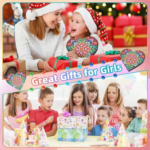 Miniatura 8 de Diakud Regalos para niñas de 6, 7, 8, 9, 10, 11 y 12 años, kits de arte de diamantes para niños de 8 a 12 años, juguetes para niñas de 10 a 12 años