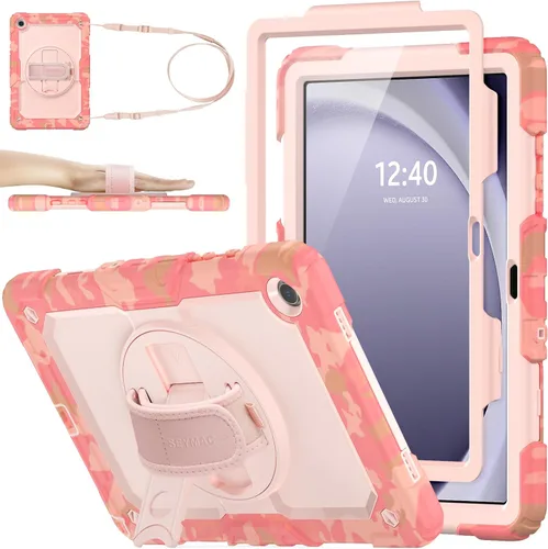 Miniatura 12 de SEYMAC stock Funda para Samsung Galaxy Tab A8 de 10.5 pulgadas, funda de protección contra caídas de cuerpo completo con protector de pantalla