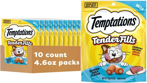 Miniatura 18 de Temptations Tender Fills - Golosinas crujientes y suaves para gatos adultos, sabor a pollo tostado, bolsa de 2.1 onzas (paquete de 12)