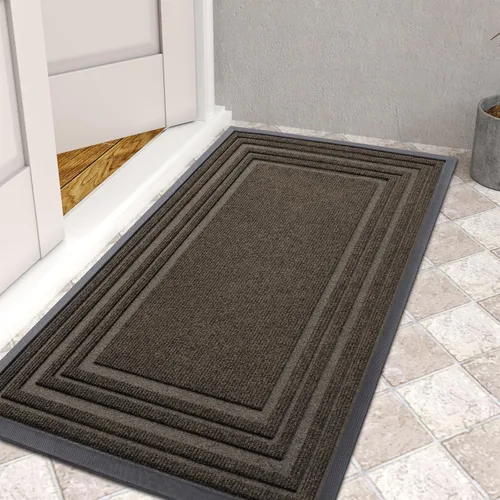 Miniatura 8 de Buganda Tapete para Puerta Delantera Entrada Interior y Exterior, Tapetes de Goma Natural Antideslizantes, Fácil de Limpiar, Perfil Bajo, Atrapa