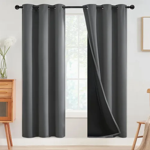Miniatura 91 de SimpleHome - Cortinas opacas 100% para recámara, cortinas de ventana con ojales beige, con aislamiento térmico, cortinas de oscurecimiento