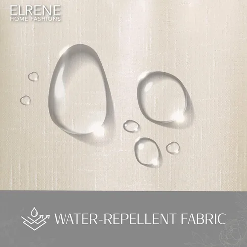 Miniatura 4 de Elrene Home Fashions Darien - Panel de cortina transparente para interiores y exteriores, resistente a la intemperie, con lengüetas, para porche