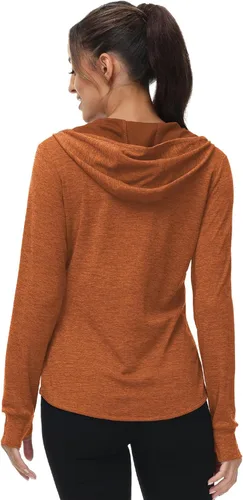 Miniatura 2 de TBMPOY Chaquetas con capucha y protección solar UPF 50+ para mujer, ligeras, de manga larga, para senderismo, exteriores, con cremallera completa