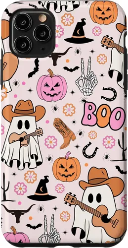 Miniatura 13 de Spooky Ghost Cowboy Cute Halloween Boo Western Retro Pastel Case for iPhone 17