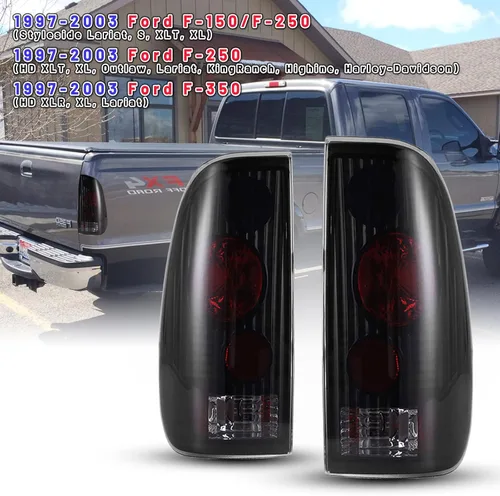 Miniatura 2 de Luces traseras compatibles con Ford 1997 1998 1999 2000 2001 2002 2003 F-150/F-250/F-350 Styleside XLT XL XLR Lariat Outlaw KingRanch Highine luces