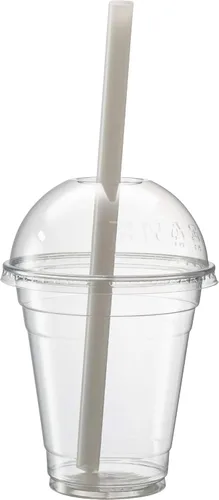 Miniatura 9 de Pajitas para batido grandes, desechables, color blanco, de boca ancha, grandes pajitas de batido de 9 pulgadas de alto/alto, paquete de 100