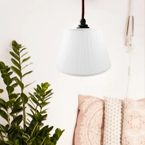 Miniatura 8 de PRETYZOOM Pantallas plisadas medianas para lámpara de mesa, lámpara de pared, luces de pie, cubierta de lámpara de lino blanco, pantalla de repuesto