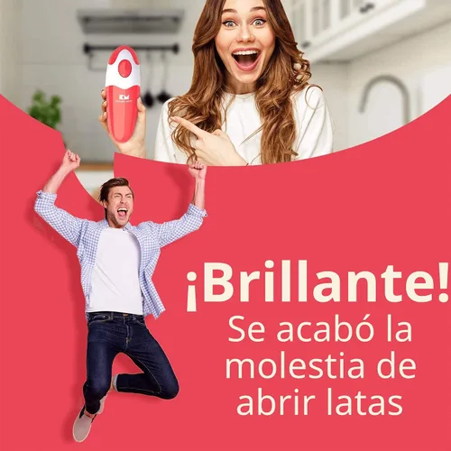 Miniatura 7 de Kitchen Mama Abrelatas Eléctrico Automático: Abre Tus Latas con Una Simple Pulsación de Botón - Automático, Manos Libres, Borde Liso, Funciona