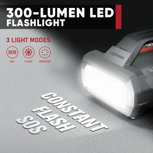 Miniatura 7 de LOKITHOR JA301 Arranque de Vehículo con Compresor de Aire, Paquete de Batería de Automóvil Portátil de 2000Amp 12V para Hasta 8.0L de Gasolina