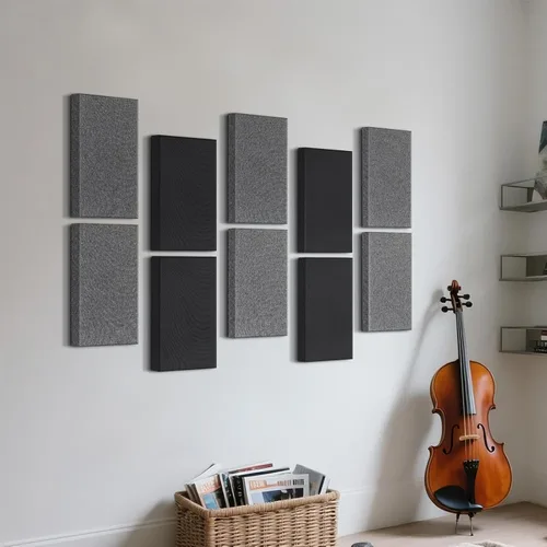 Miniatura 3 de UMIACOUSTICS 4 paneles acústicos con soportes para colgar, paneles de fibra de vidrio de 2 pulgadas de grosor, a prueba de sonido, extraíbles