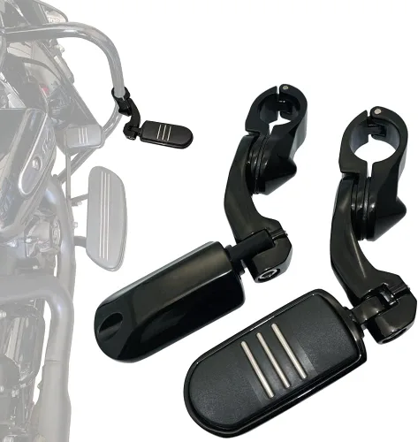 FOVPLUE Estriberas de carretera de 1.25 pulgadas, estriberas ajustables en ángulo para motocicleta Harley Davidson Touring Road King Road Glide