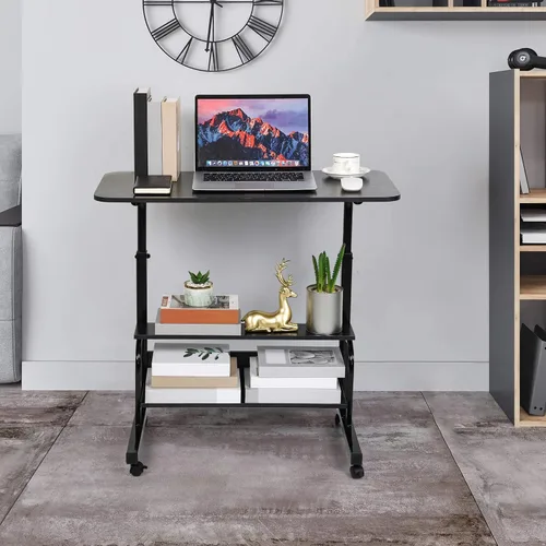 Miniatura 2 de Escritorio universal movible mesa para espacios pequeños almacenamiento conveniente escritorio portátil computadora escritorio ajustable casa