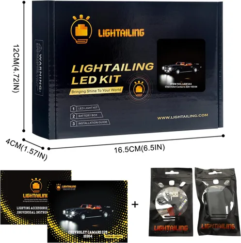 Miniatura 6 de Lightailing Luz para Lego-10304 Camaro-Z28 - Kit de iluminación LED compatible con el modelo de bloques de construcción Lego - NO incluido el juego