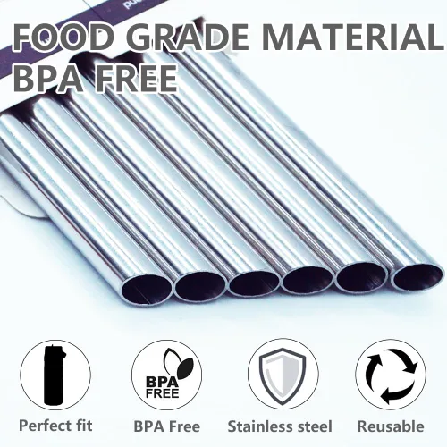 Miniatura 4 de Dreamfocus Pajitas de metal reutilizables de acero inoxidable de repuesto para Stanley IceFlow Aerolight Flip Straw 2.0 botella de 16 onzas, paquete