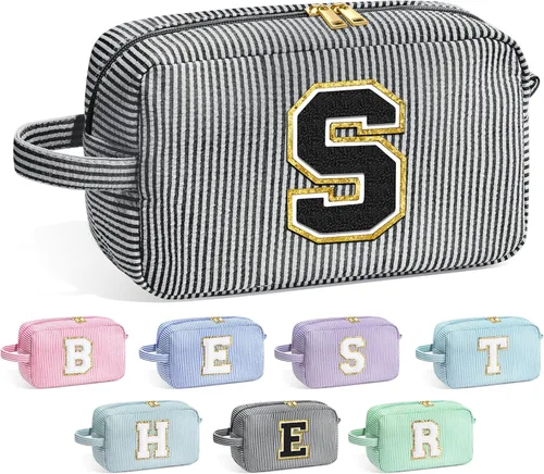 Miniatura 29 de Bolsa de Maquillaje con Inicial YOOLIFE - Regalos de Cumpleaños para Mujeres, Niñas, Mamá, Hija, Amigas, Hermana, Maestra, Regalos de Propuesta