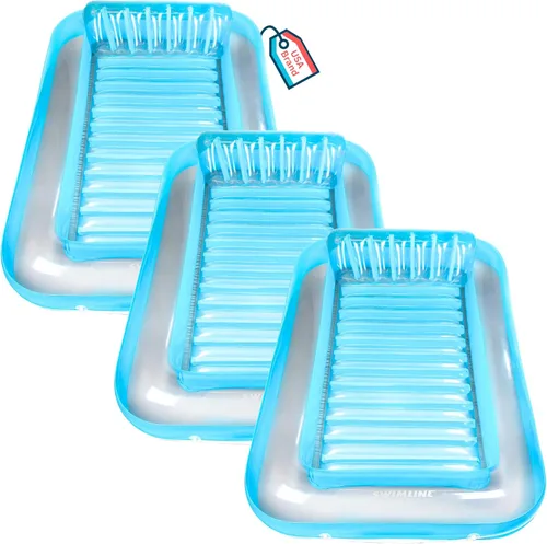 Miniatura 13 de SWIMLINE Original Suntan Tub Series Classic Inflatable Tanning Float Floating Lounge Personal Tan Pool Hybrid Lounger Adjustable Pillow Fill