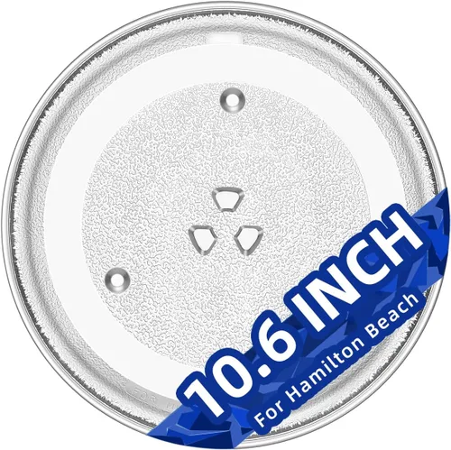 Miniatura 7 de Plato de vidrio para microondas de 10.6" compatible con microondas Hamilton Beach de 0.9 pies cúbicos. Reemplazo de la placa de vidrio MP-P23