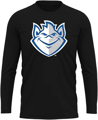 Miniatura 225 de Camisa deportiva de manga larga oficial de la NCAA Collegiate para hombre, colección negra con logotipo primario