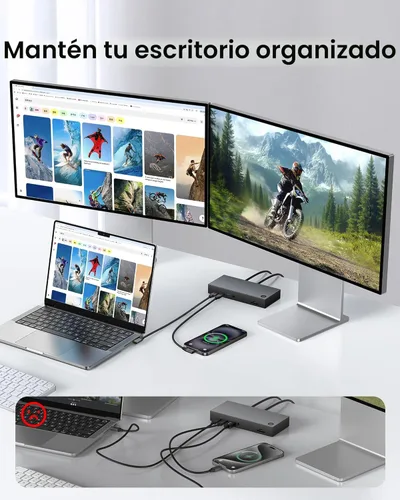 Miniatura 2 de Silkland Cable de monitor USB C en ángulo recto de 5 pies, pantalla 8K @30Hz 5K/4K @60Hz, transferencia de datos de 20 Gbps, cable de video USB C