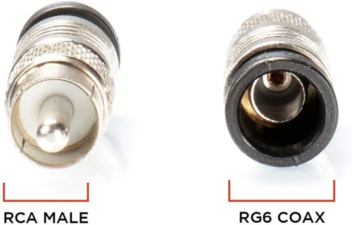 Miniatura 3 de THE CIMPLE CO - Conectores de compresión RCA para cable coaxial RG6 - Conexiones macho universales para RCA, subwoofer, compuesto, componente