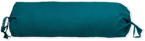 Miniatura 12 de Funda de cojín de apoyo Saffron Turquesa Azul 16x6 Pulgadas – 100% Algodón, suave funda enrollable para el cuello, cierre de cordón – Ideal