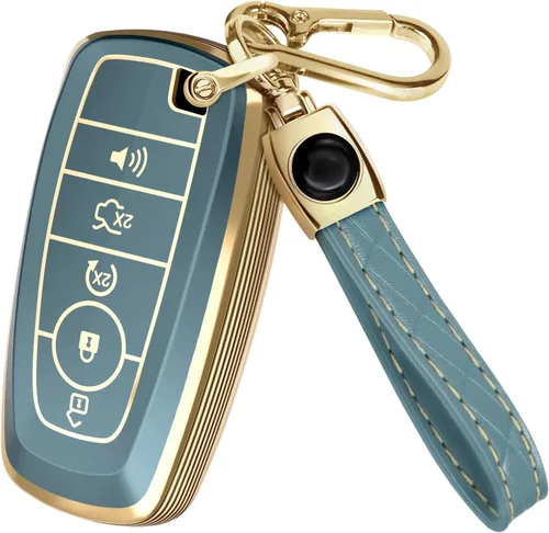 Miniatura 15 de Lucrum Compatible con funda para llavero Ford y llavero de cuero, funda para llavero para F150, F250, F350, F450, Edge Explorer (2018-2025)