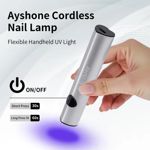 Miniatura 5 de Luz UV de mano para uñas de gel, lámpara LED UV inalámbrica para curar esmalte de gel, secador de uñas USB recargable 8 veces más rápido para secado